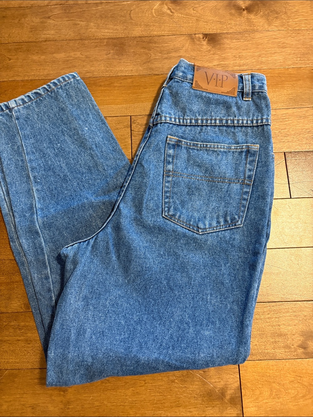 VIP Medium Blue Relaxed Straight Jeans